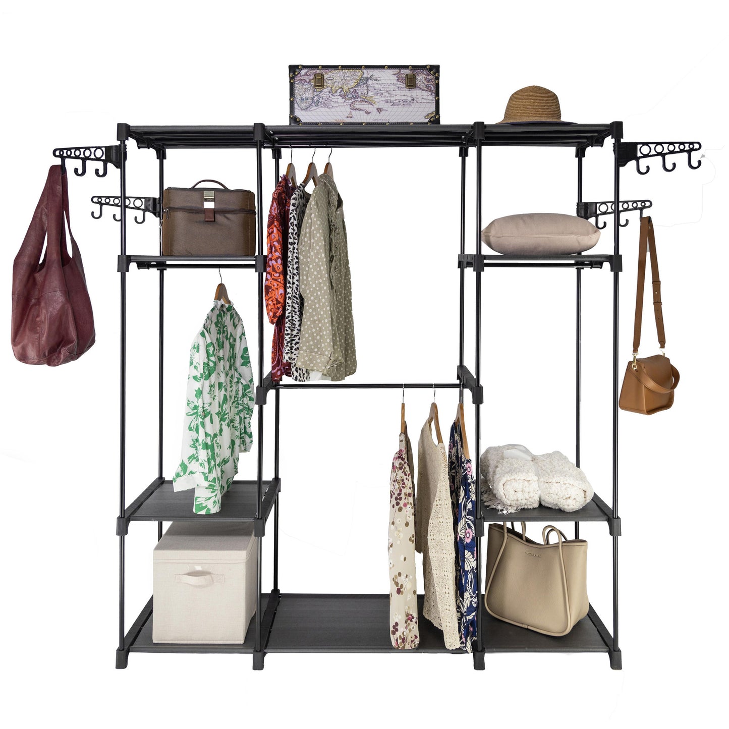 Sorti Freestanding Portable Closet Metal Wardrobe Garment Rack Hanger 